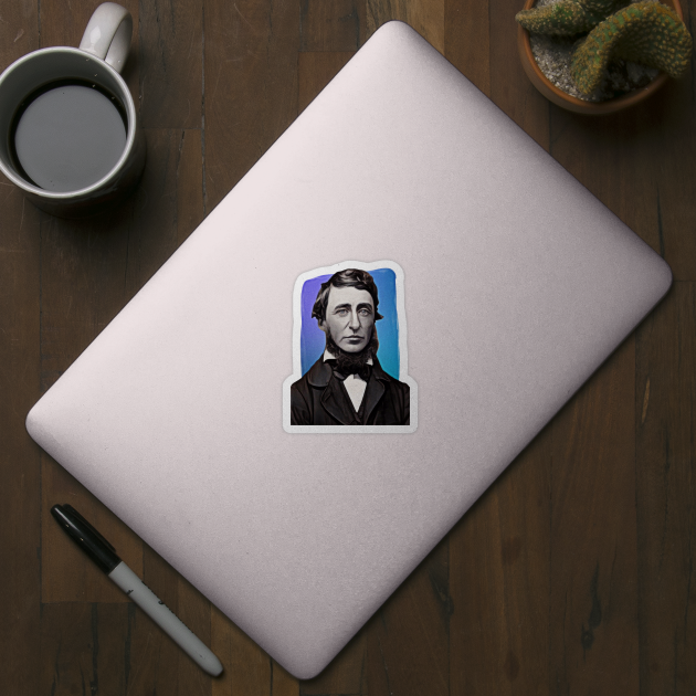 American Philosopher Henry David Thoreau illustration by Litstoy 